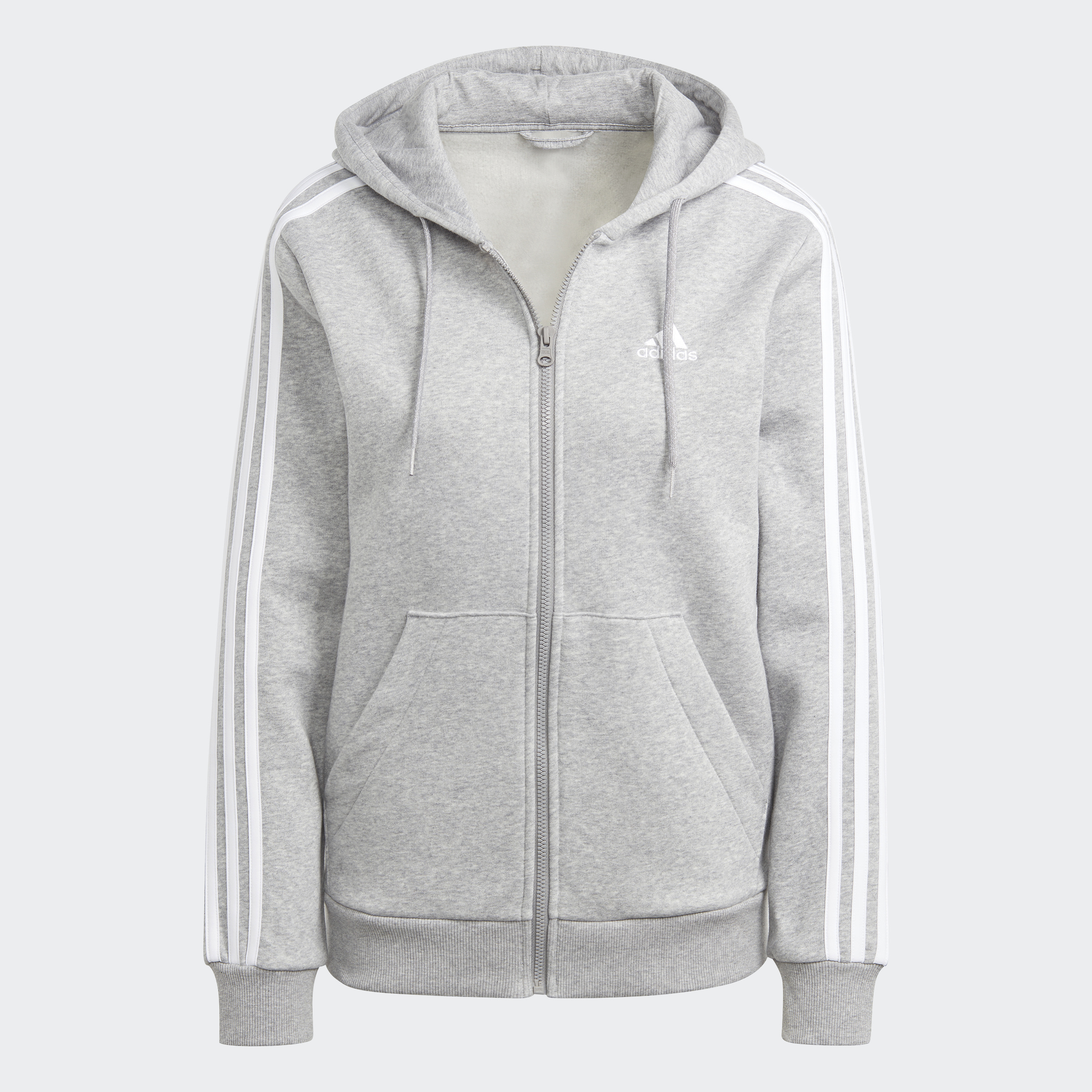 جاكيت Essentials 3-Stripes Full-Zip Fleece